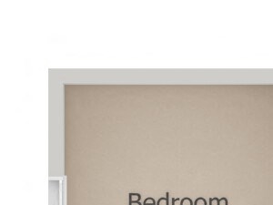 B - 2 Bedroom 1 Bath Floor Plan Layout - 853 Square Feet